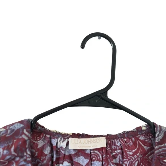 Ulla Johnson Lola Burgundy floral Mini Dress